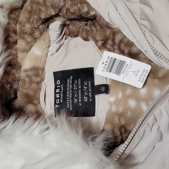 Fur Trim Fit and Flare Puffer Jacket - Picture 8 of 10